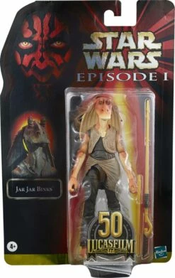 Jar Jar Binks 15 Cm Star Wars Episode I Black Series Lucasfilm 50th Anniversary Action Figure 2021