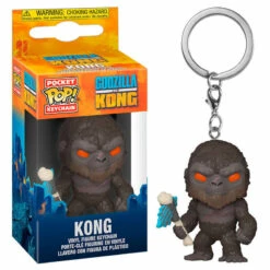 FUNKO Godzilla Vs Kong Pocket POP! Vinyl Keychains 4 Cm King Kong With Axe Portachiavi