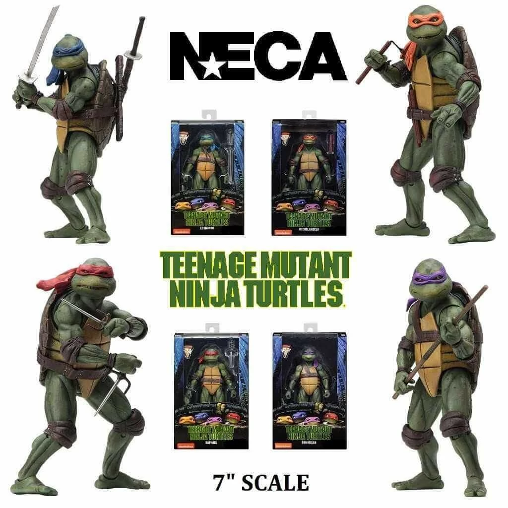 Action Figures Teenage Mutant Ninja Turtles 1990 Tartarughe Ninja TMNT NECA 18cm 3 Action Figures Teenage Mutant Ninja Turtles 1990 Tartarughe Ninja TMNT NECA 18cm