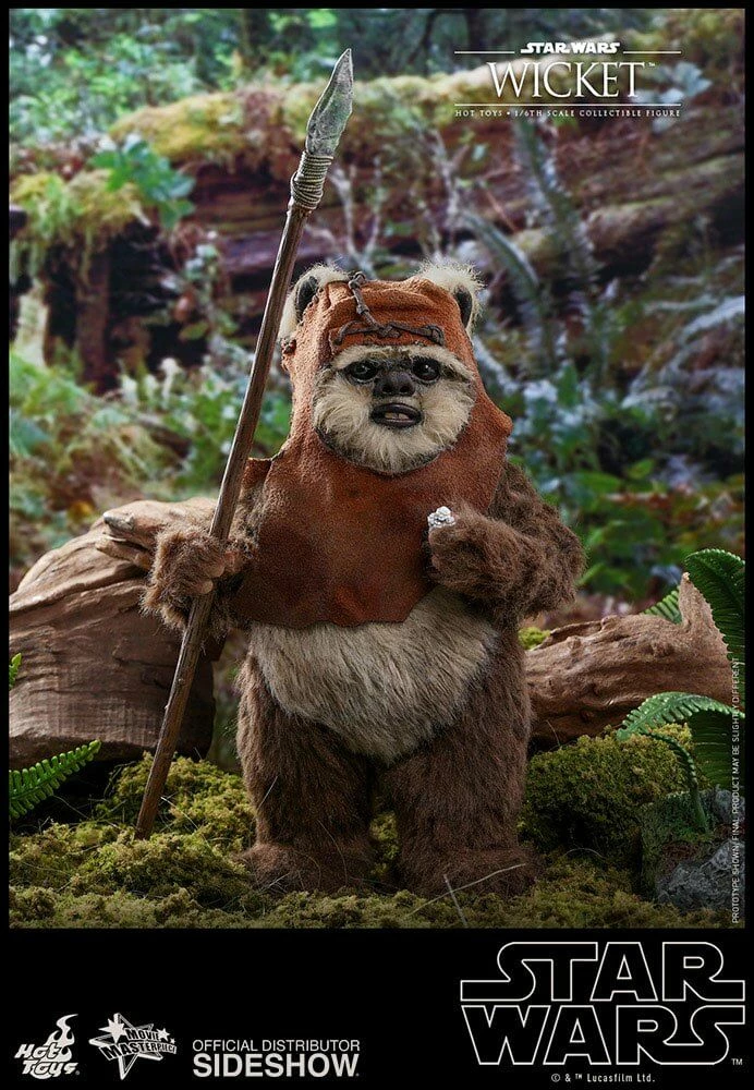 Hot Toys Wicket Star Wars Episode VI Movie Masterpiece Action Figure 1/6 15 Cm 12 Hot Toys Wicket Star Wars Episode VI Movie Masterpiece Action Figure 1/6 15 Cm - immagine 10