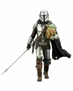 Kotobukiya Mandalorian & Grogu With Beskar Staff Star Wars The Mandalorian ARTFX+ Statue 1/10 18 Cm