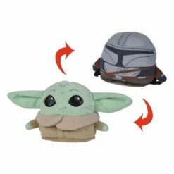 SIMBA Star Wars: The Mandalorian Reversible Plush Figure Grogu/Mando 8 Cm